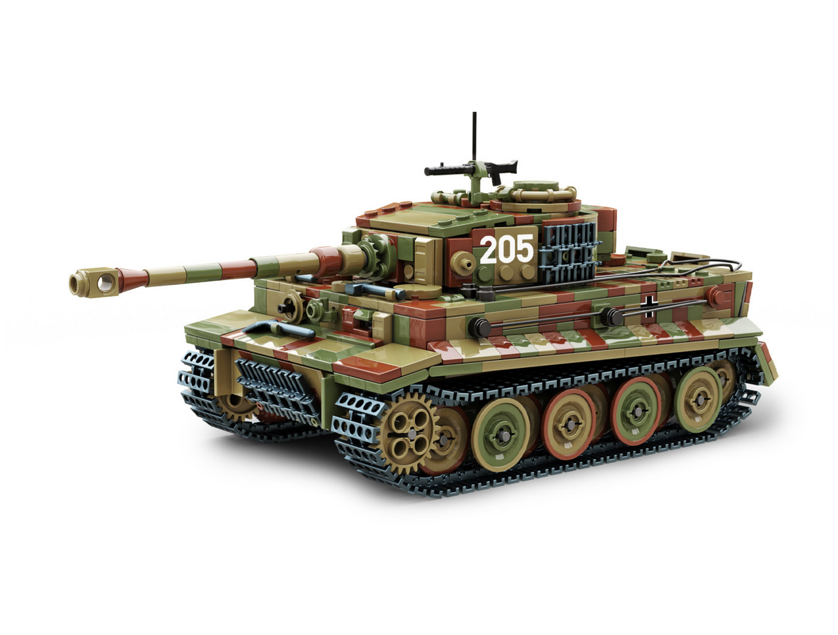 Build Army WW2 Tiger 1 Ausf.E Late Version - German Heavy Tank - 1:33 Scale 1157 Pieces - BA0181C