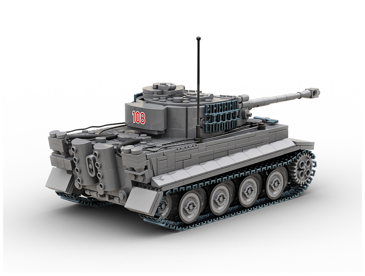 Build Army WW2 Tiger 1 Ausf.E - German Heavy Tank - 1:33 Scale 1157 Pieces - BA0181