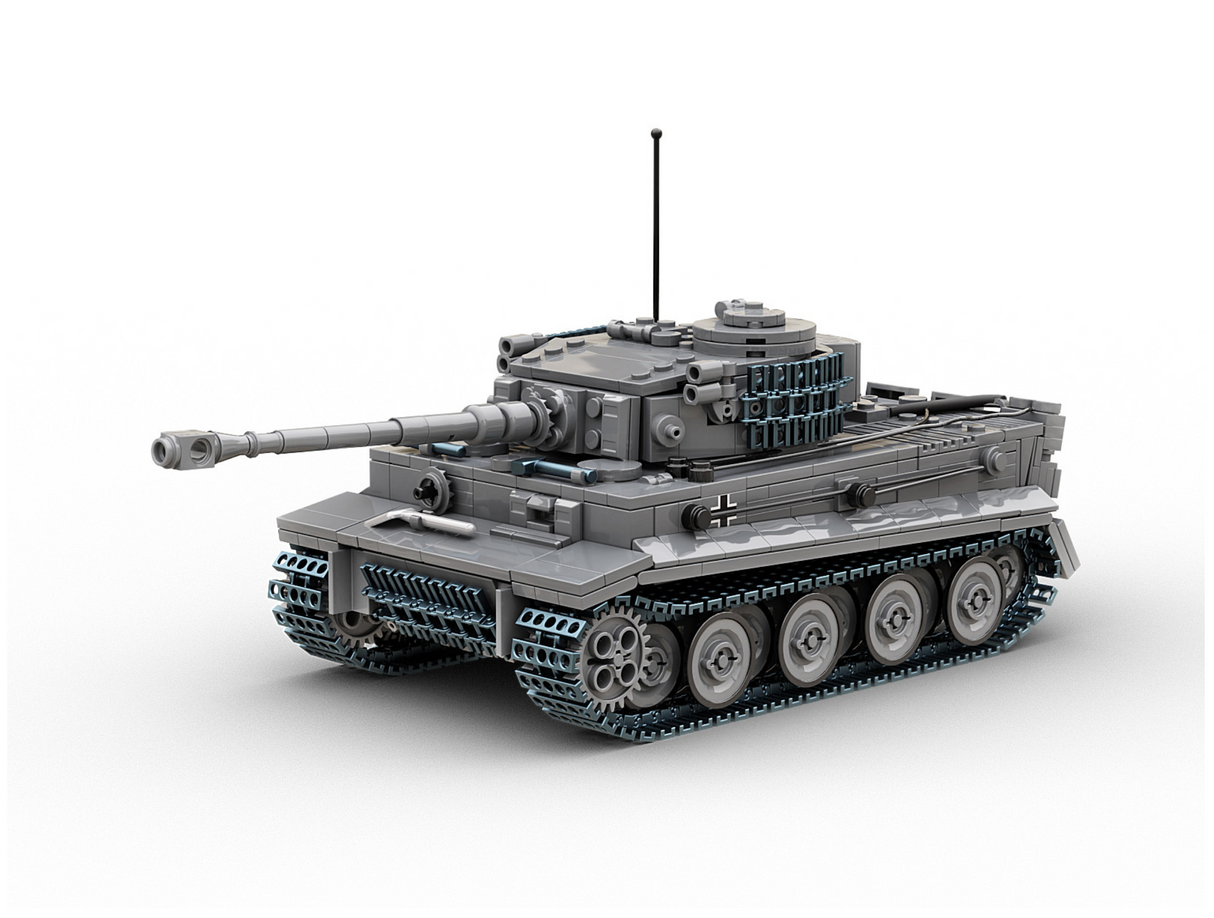 Build Army WW2 Tiger 1 Ausf.E - German Heavy Tank - 1:33 Scale 1157 Pieces - BA0181