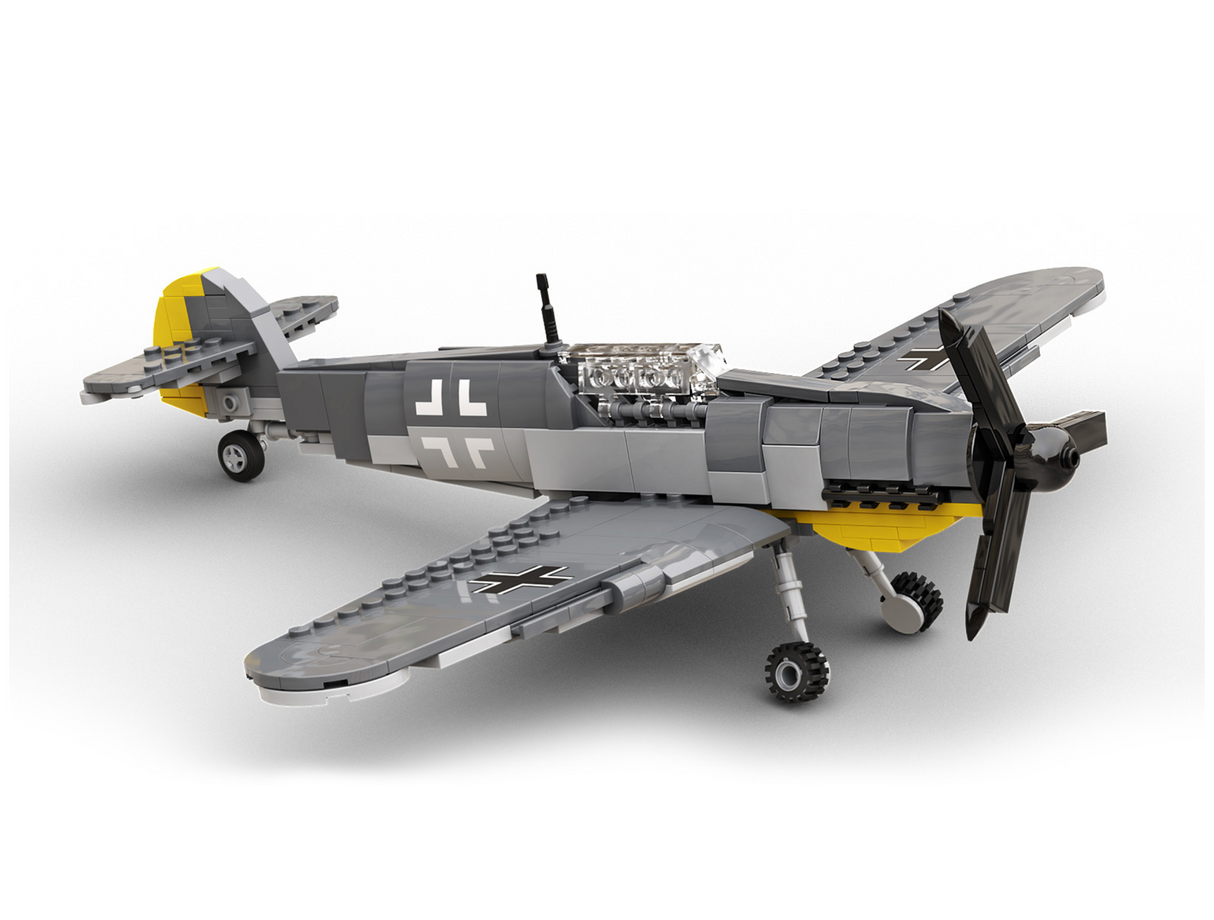 Build Army WW2 Messerschmitt Bf 109 - German Fighter Plane - 1:30 Scale 375 Pieces - BA0109