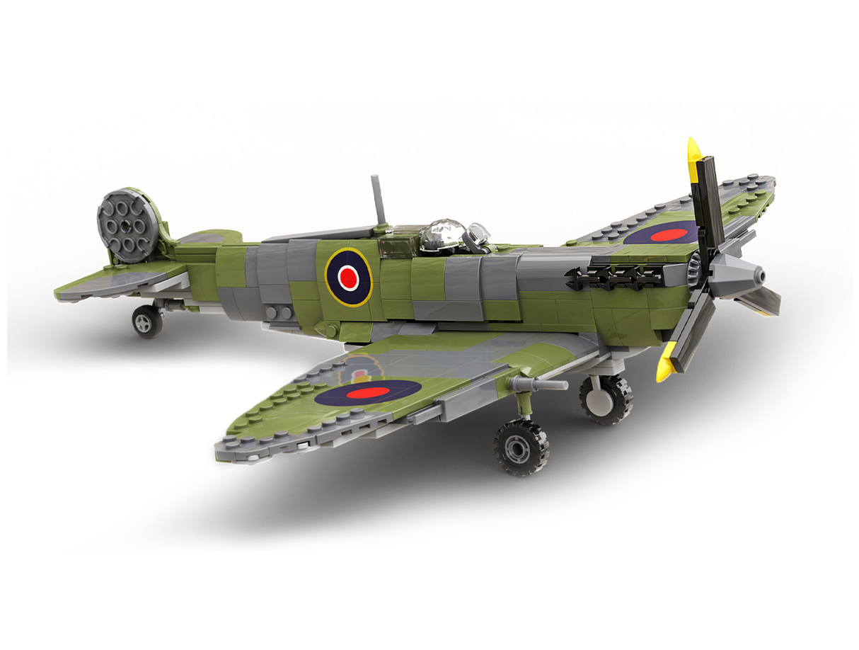 Build Army WW2 Supermarine Spitfire Mk Vb - British Fighter Plane - 1:30 Scale 500 Pieces - BA2002