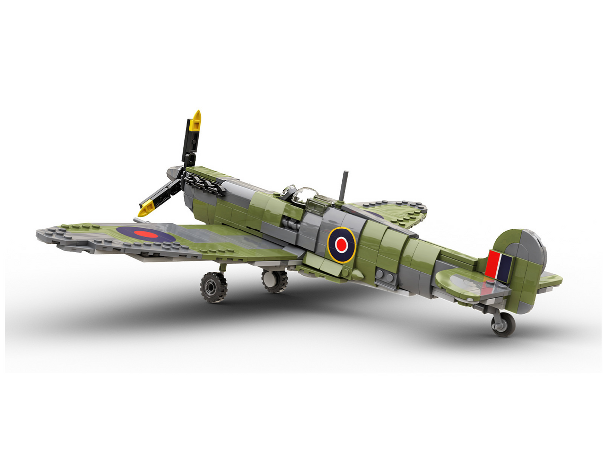 Build Army WW2 Supermarine Spitfire Mk Vb - British Fighter Plane - 1:30 Scale 500 Pieces - BA2002