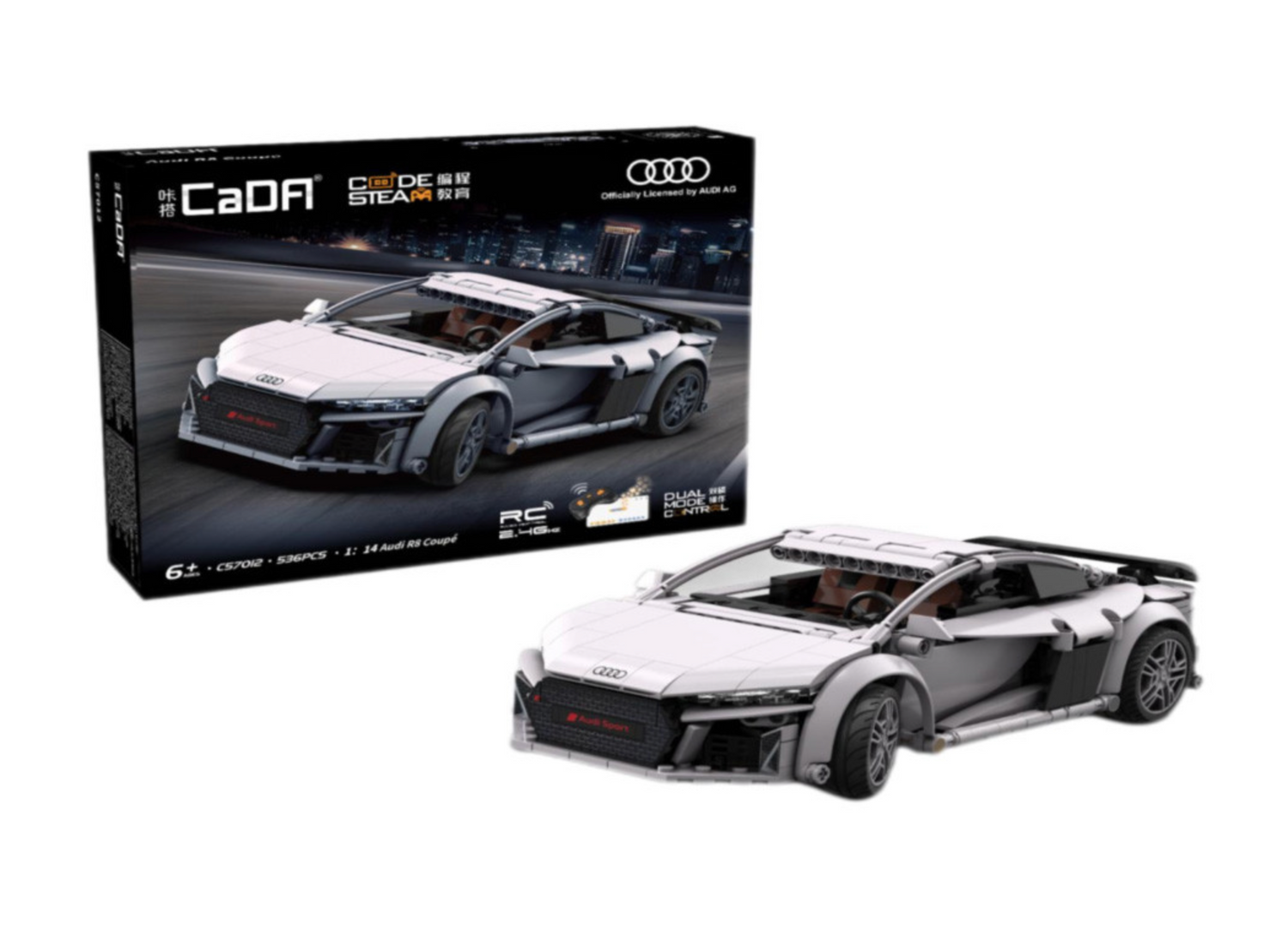 CaDA Audi R8 Coupe 1:14 536 Pieces Brick Model Kit C57012W