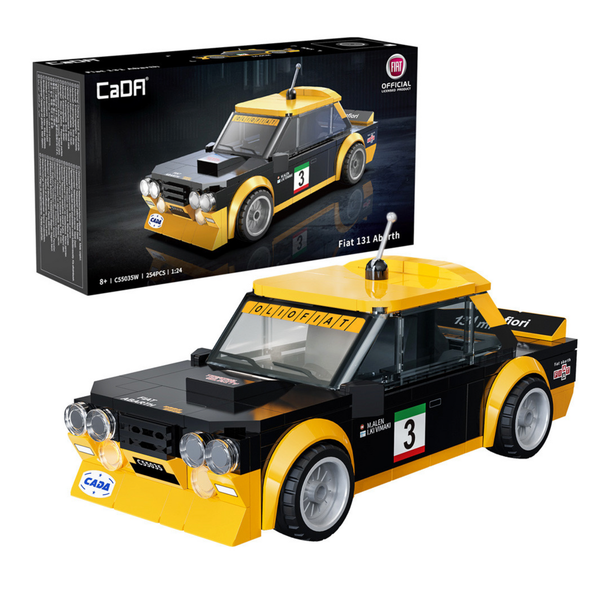 CaDA Fiat Abarth 131 1:24 254 Pieces Brick Model Kit C55035W