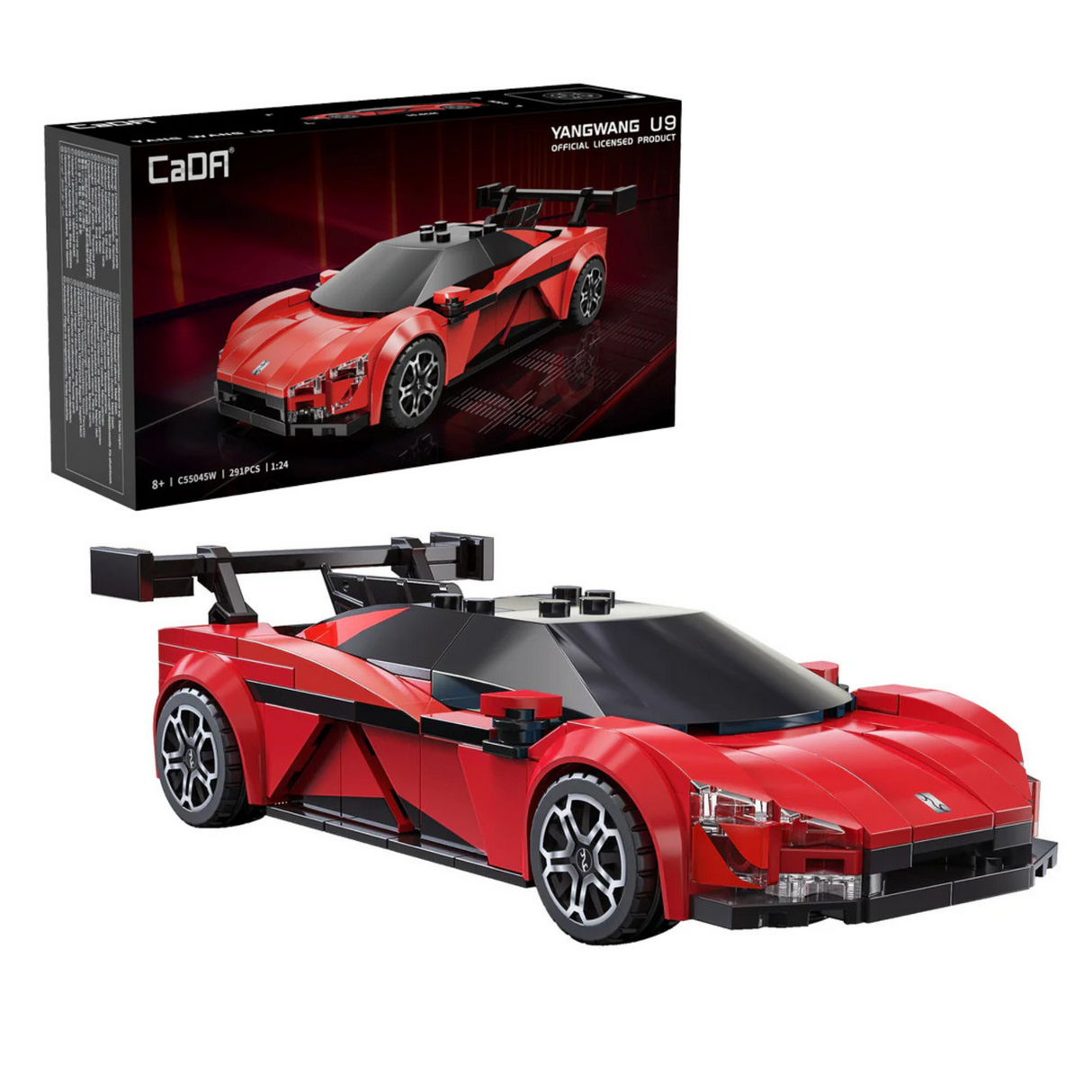 CaDA BYD Yangwang U9 Electric Super Coupé 1:24 291 Pieces Brick Model Kit C55045W