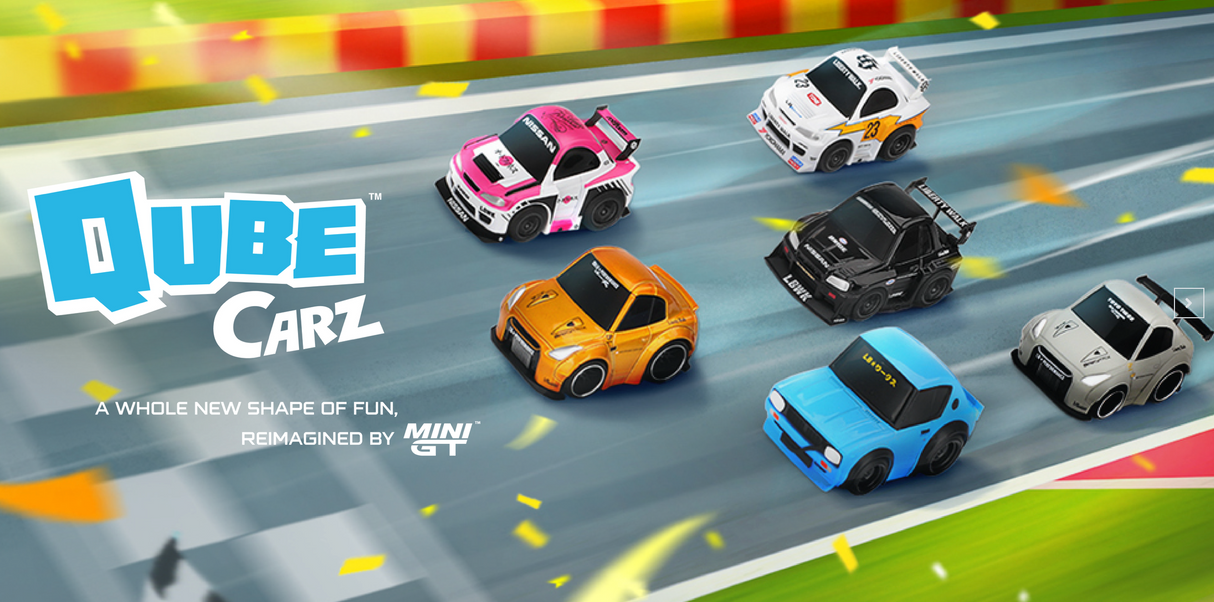 Mini GT QubeCarz Complete Box of 6 Cars - Factory Sealed - 1:64 - QZ001PACK6