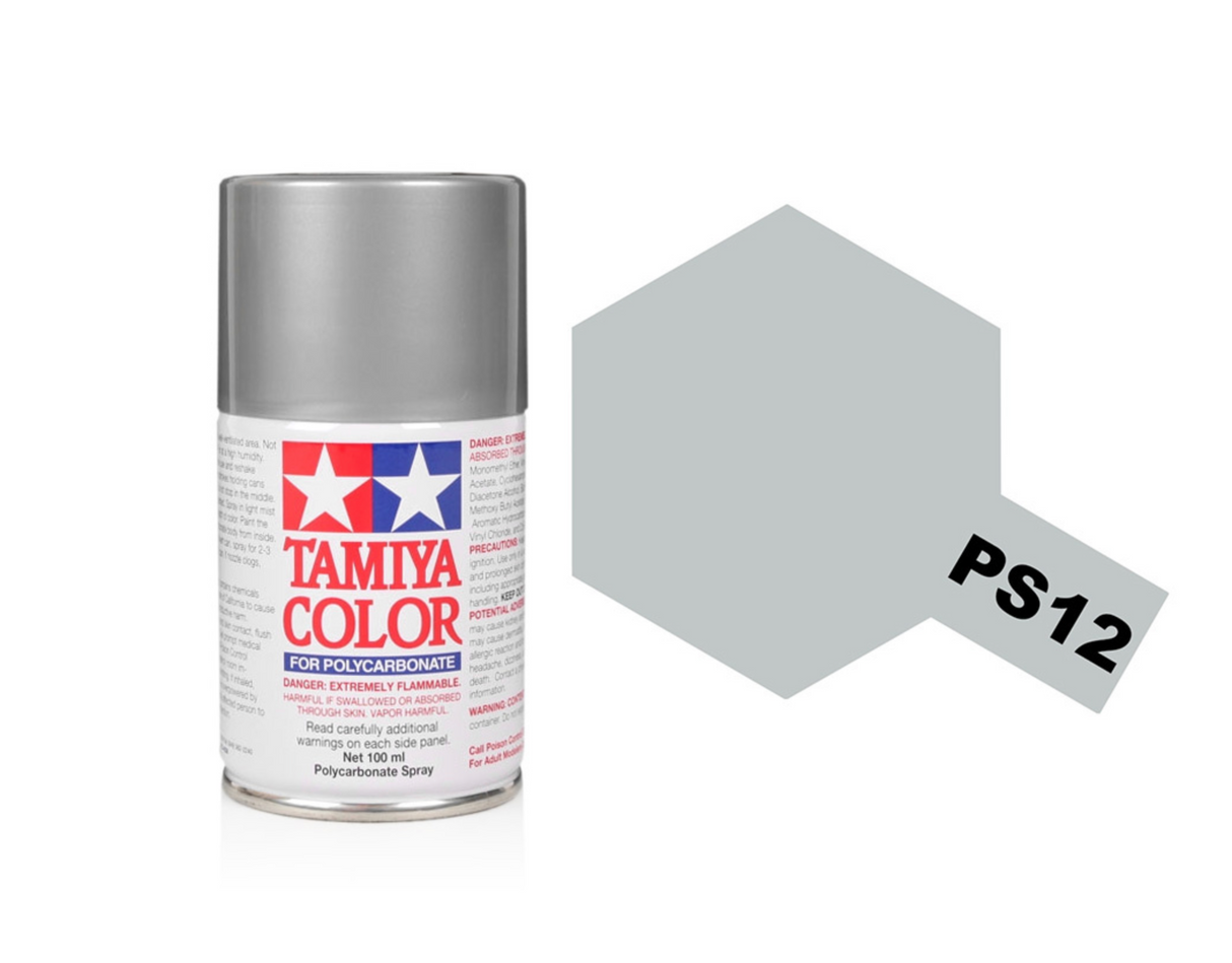 Tamiya PS-12 Silver Paint 100ml Spray Can - Item #86012