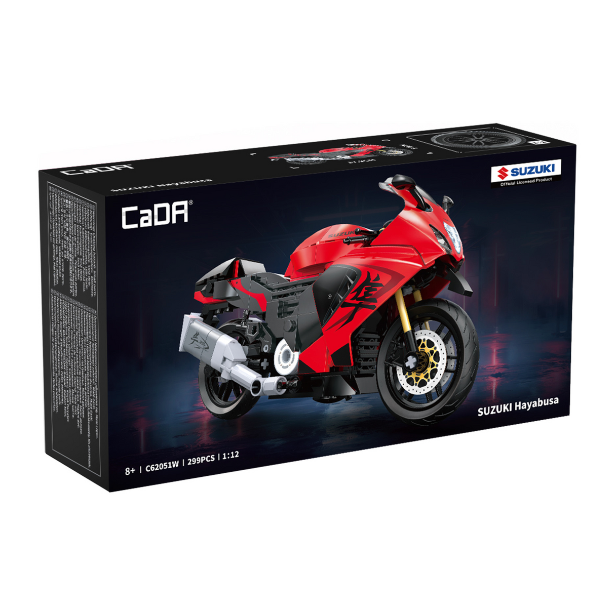 CaDA Suzuki Hayabusa Motorbike 1:12 299 Pieces Brick Model Kit C62051W