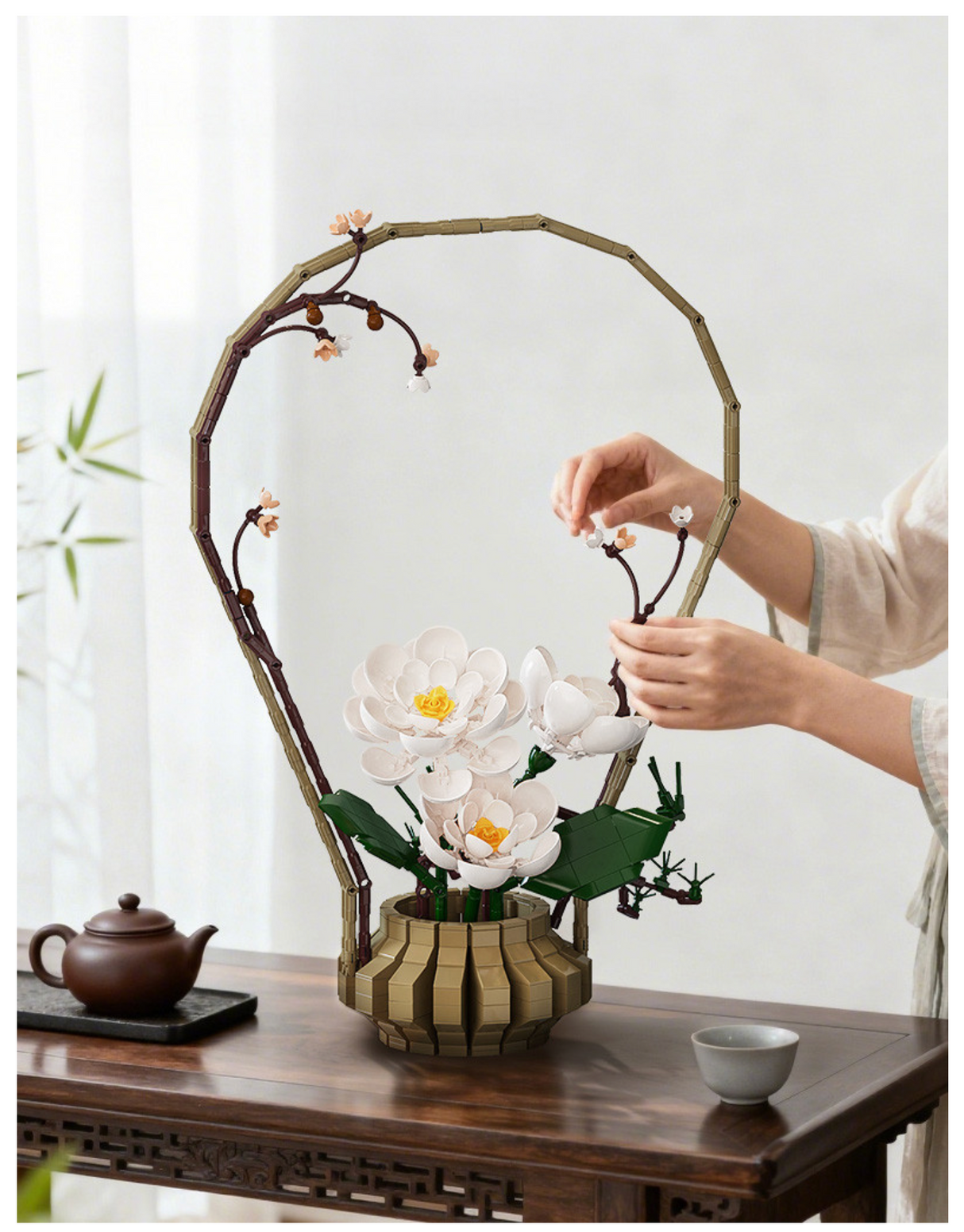 CaDA Oriental Floral Art: Winter 990 pcs Brick Model Kit C59026W