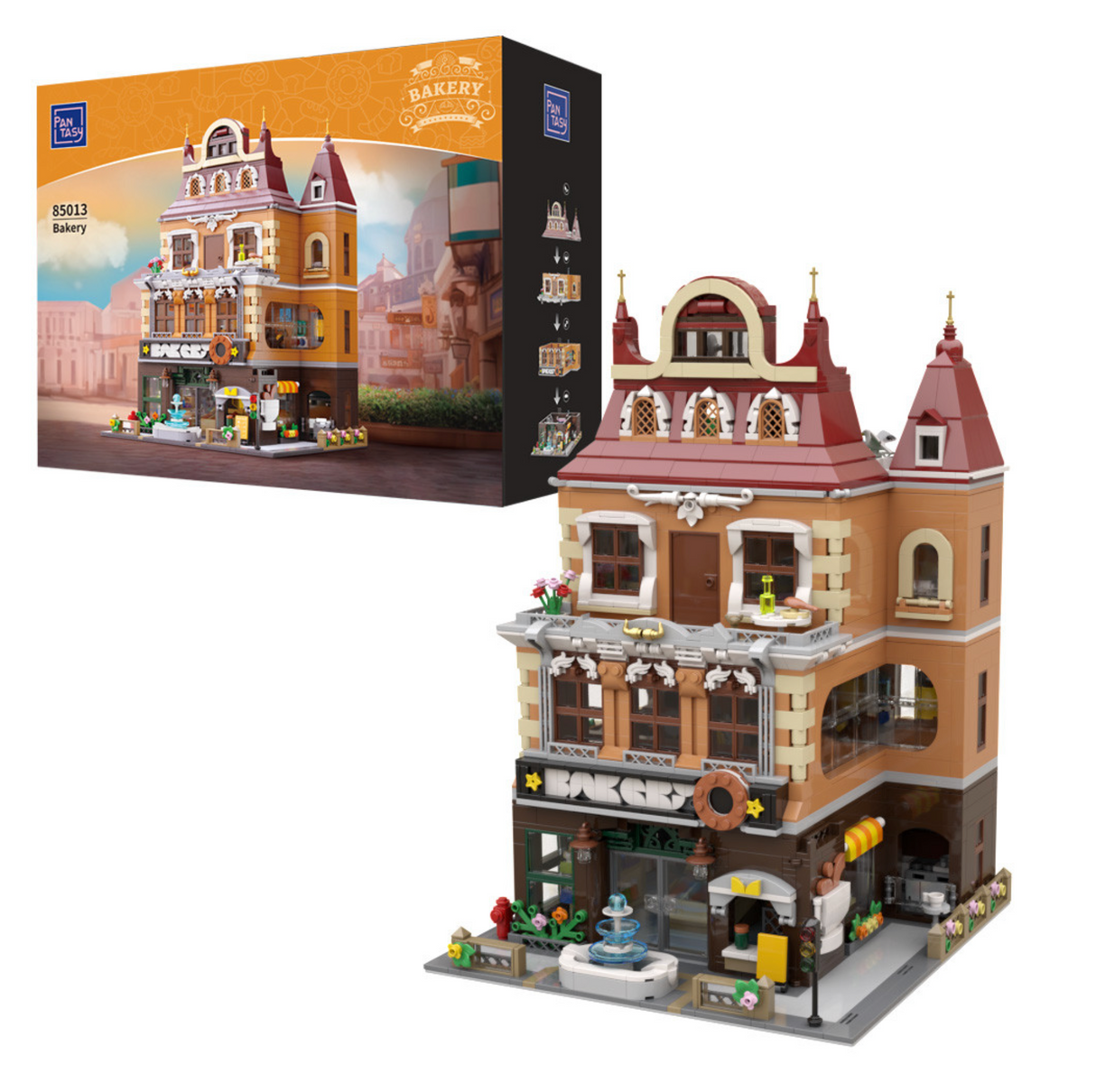 Pantasy Bakery (4-Storey Building) 2663 pcs Brick Model Kit 85013
