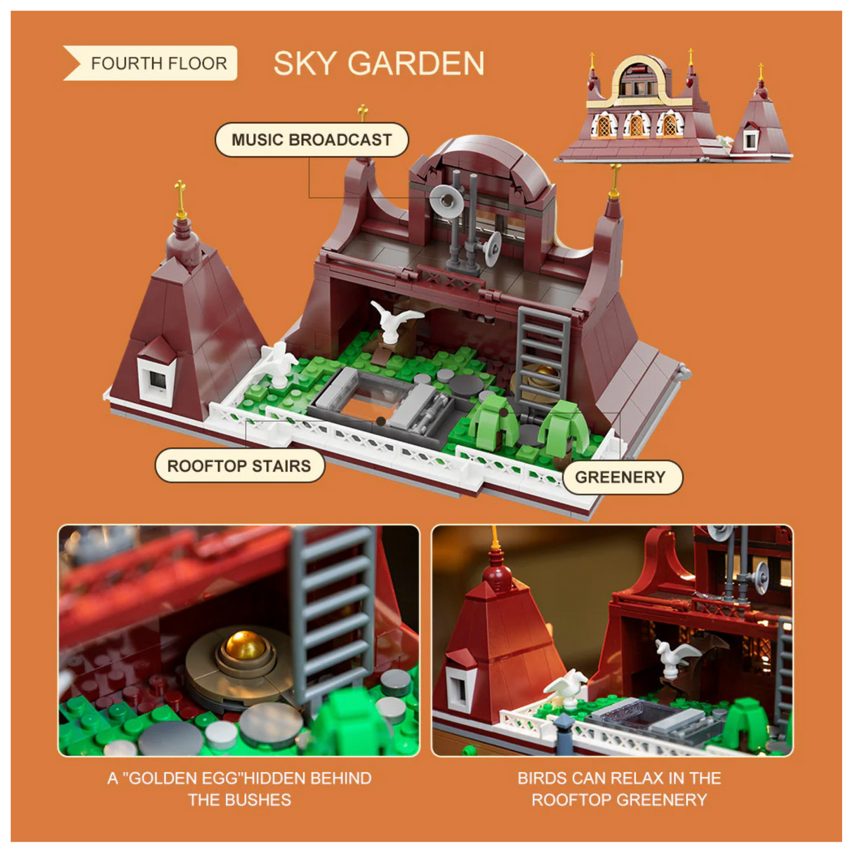 Pantasy Bakery (4-Storey Building) 2663 pcs Brick Model Kit 85013