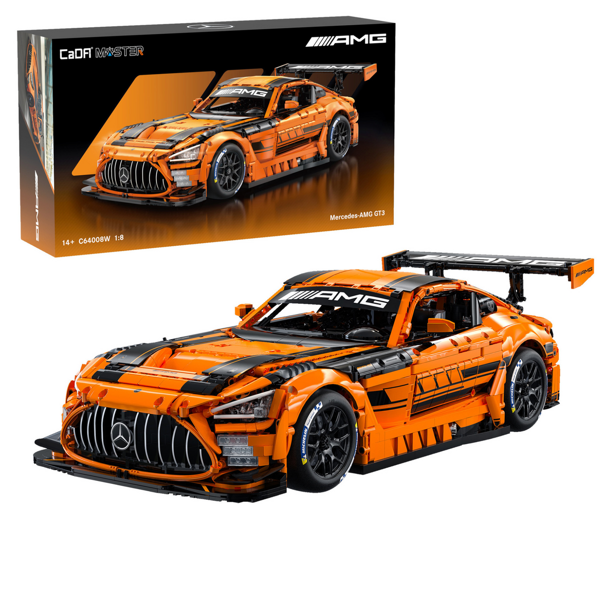 CaDA Master Mercedes-AMG GT3 1:8 5466 Pieces Brick Model Kit C64008W