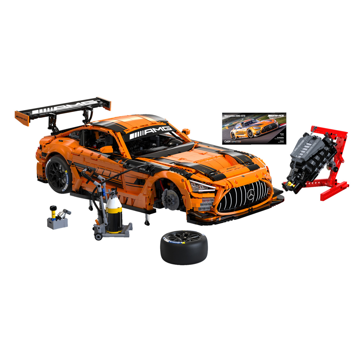 CaDA Master Mercedes-AMG GT3 1:8 5466 Pieces Brick Model Kit C64008W