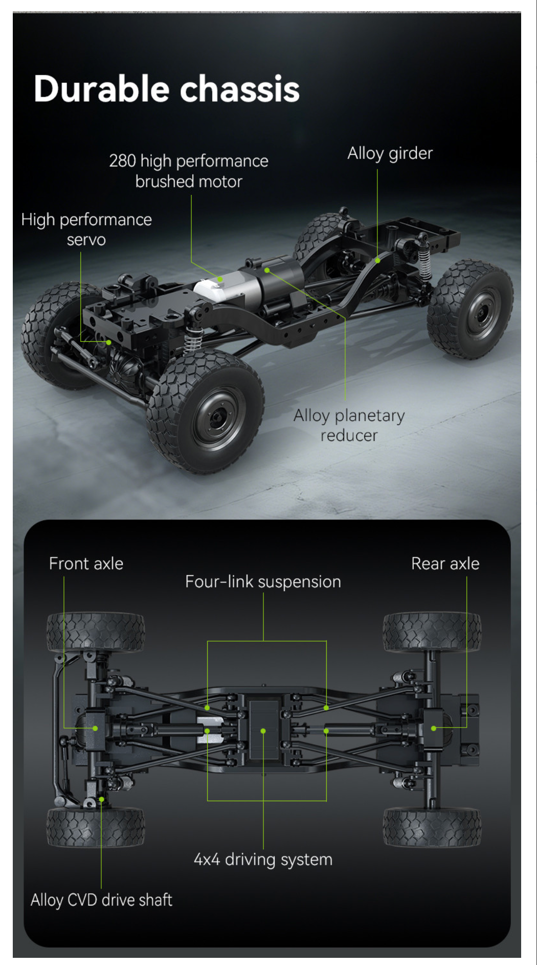 Double E RC Mercedes-Benz Unimog Crawler Pro 1:14 E821-003