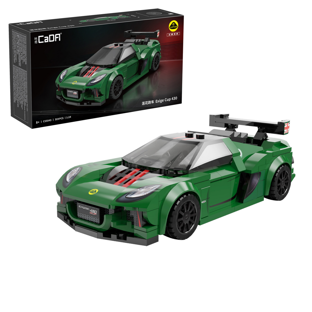 CaDA Lotus Exige Cup 430 Car 1:24 319 Pieces Brick Model Kit C55043W