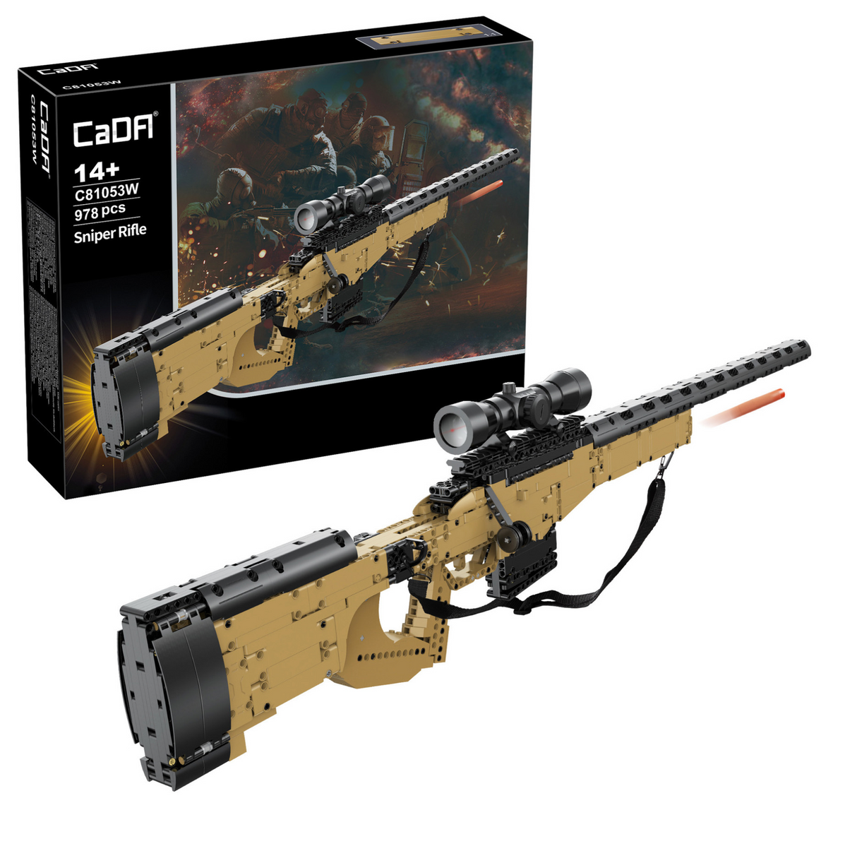 CaDA L96A1 Sniper Rifle 978 pcs Brick Model Gun Kit C81053W