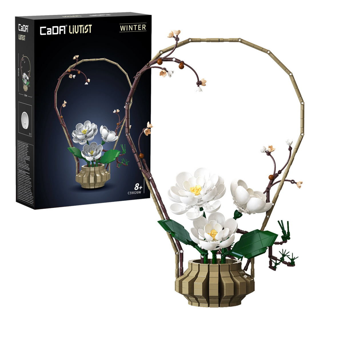 CaDA Oriental Floral Art: Winter 990 pcs Brick Model Kit C59026W