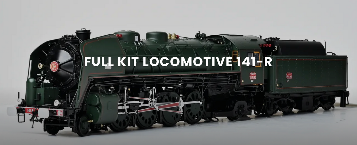 IXO Collections 141-R Steam Locomotive 1:32 Scale Metal and Plastic Full Kit IXC.141.FK