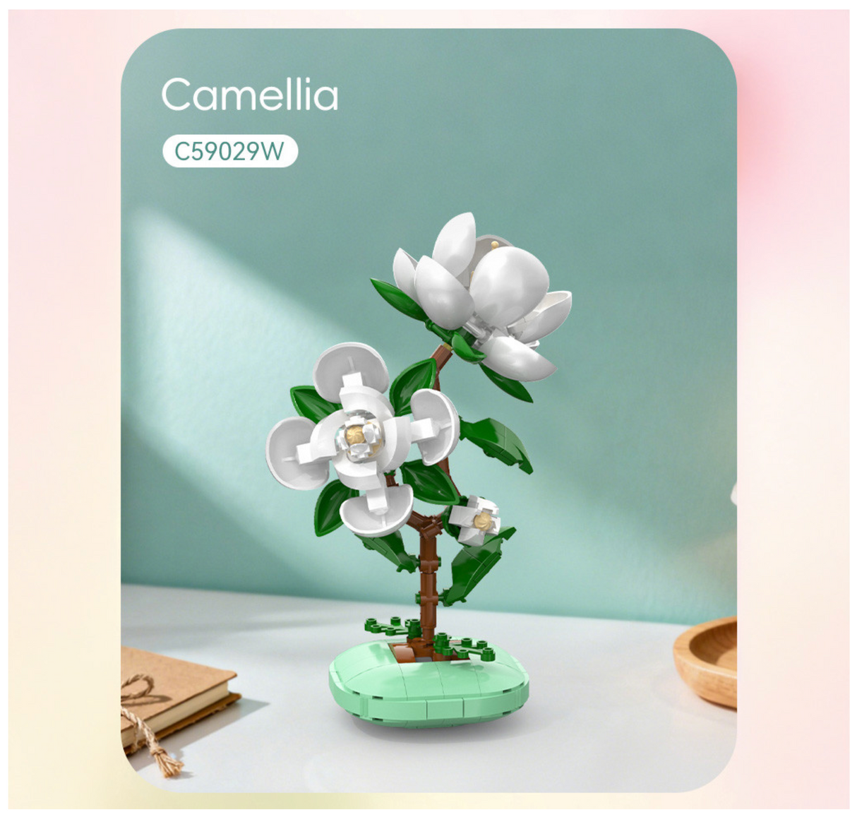 CaDA Camellia Building Block Planter 301 pcs Brick Model Kit C59029W