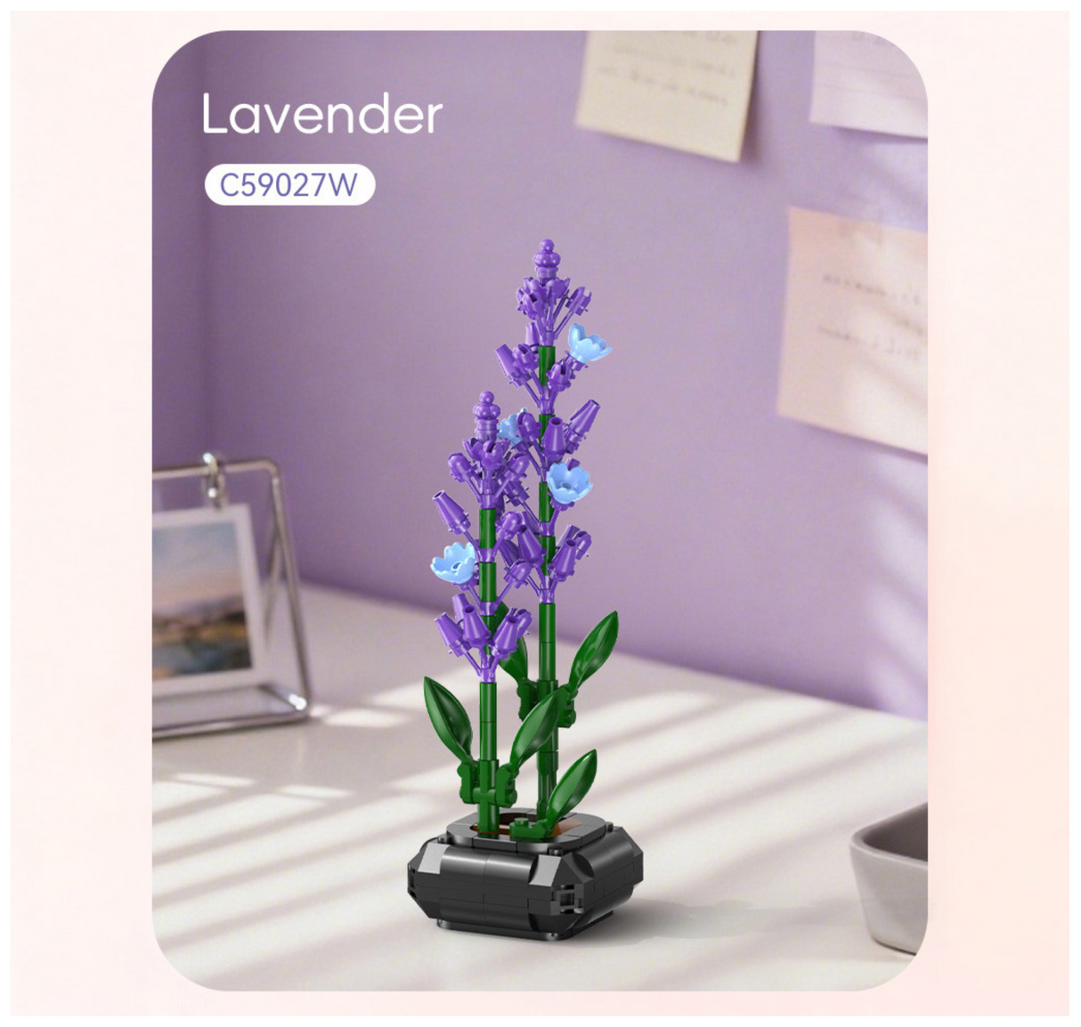 CaDA Lavender Building Block Planter 205 pcs Brick Model Kit C59027W