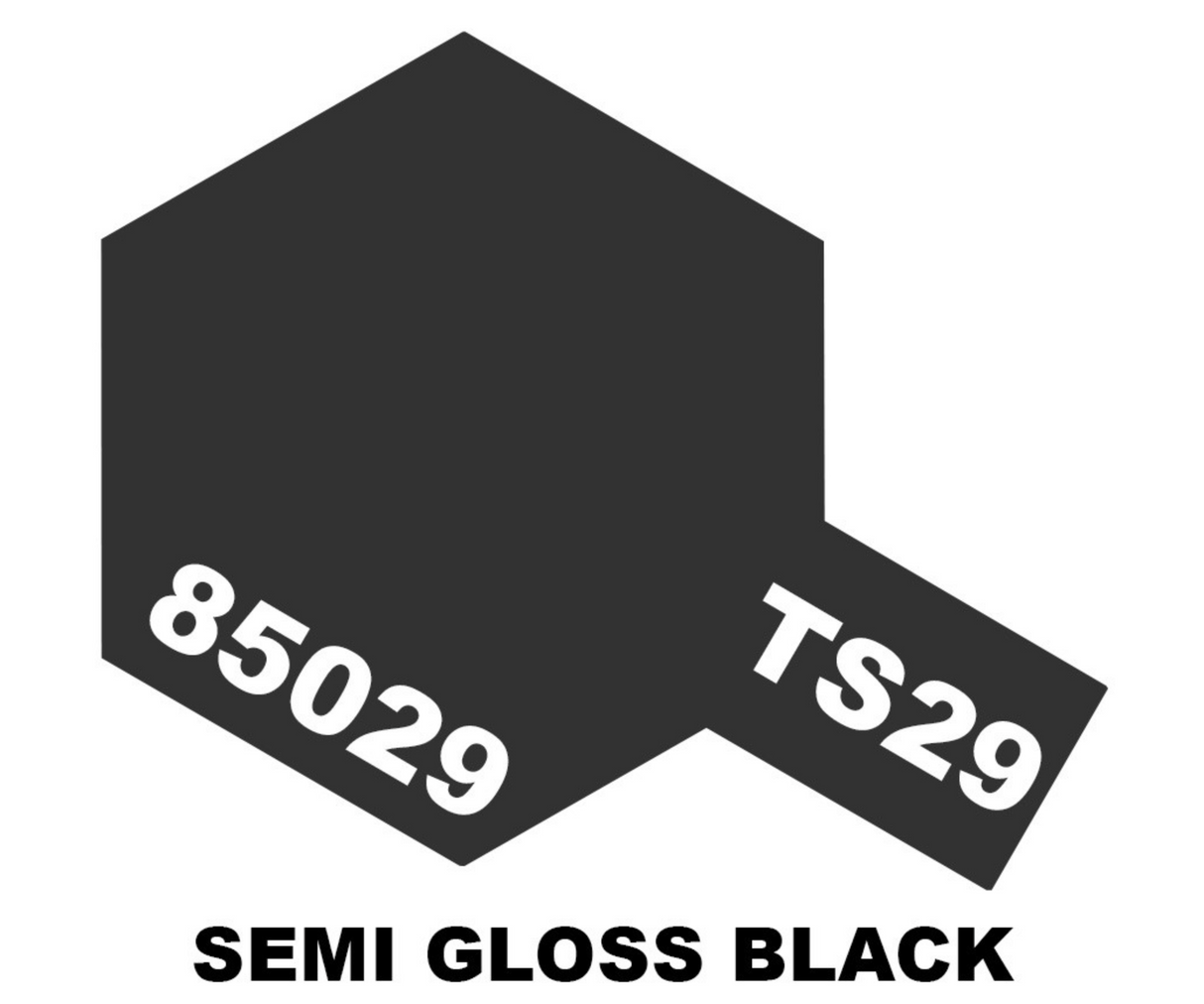 Tamiya TS-29 Semi Gloss Black Paint 100ml Spray Can - Item #85029