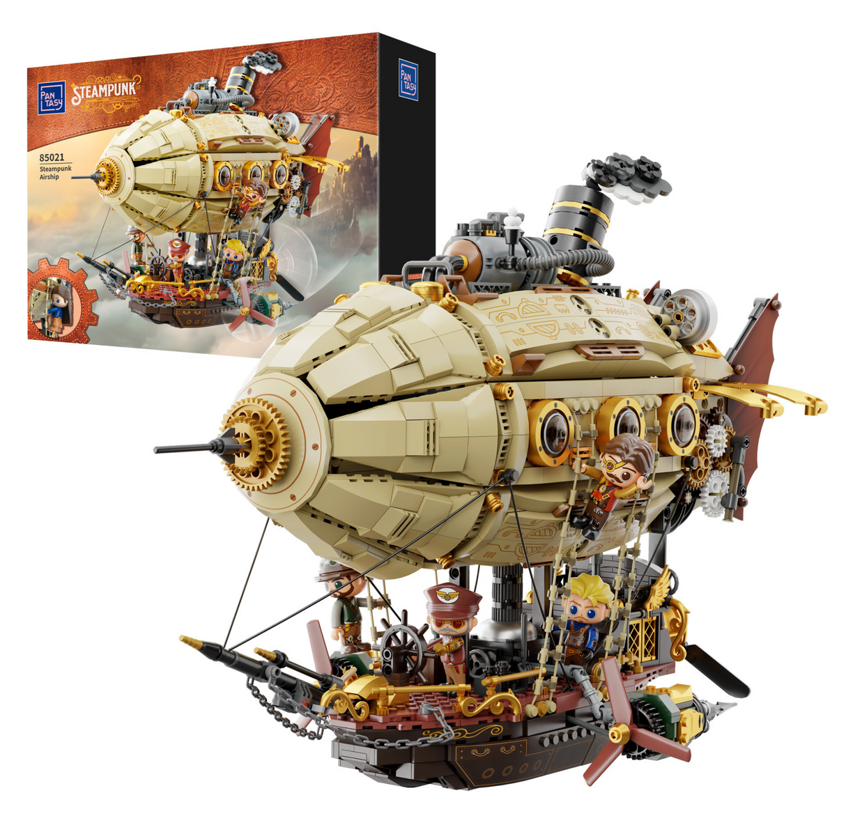 Pantasy Steampunk Airship 1949 pcs Brick Model Kit 85021