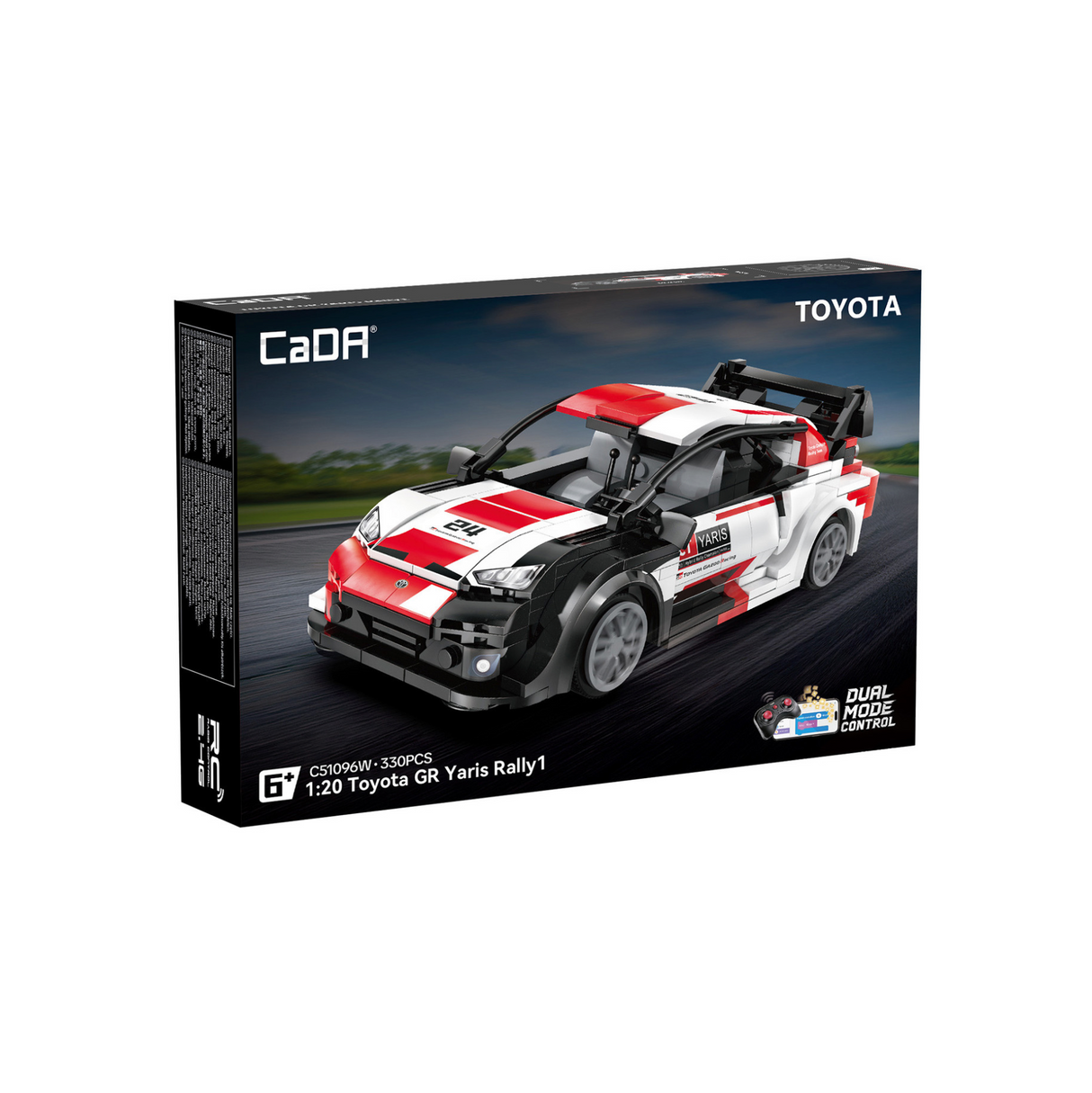 CaDA Toyota GR Yaris Rally 1 Car 1:20 330 Pieces Brick Model Kit - RC Control - C51096W