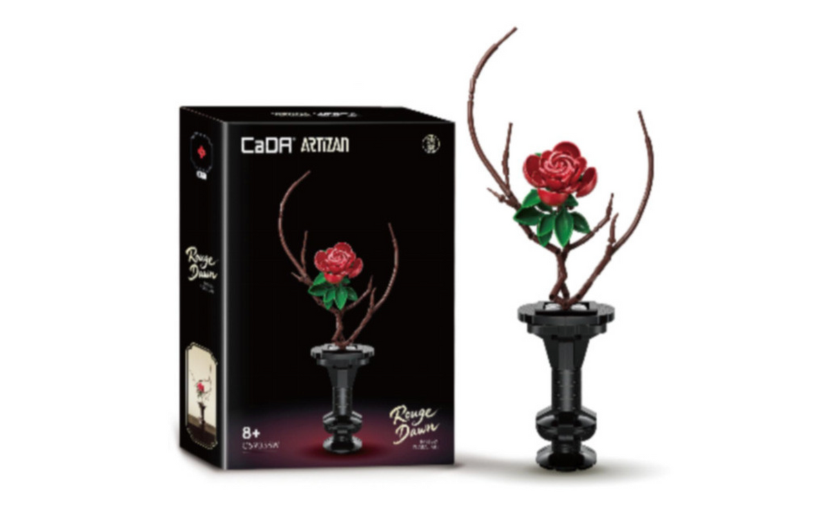 CaDA Artisan Oriental Floral Art: Rouge Dawn 363 pcs Brick Model Kit C59036W