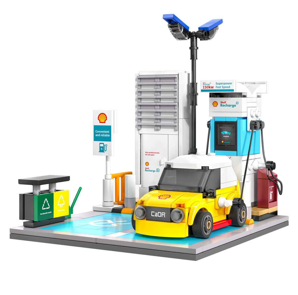 CaDA Shell Charging Station 305 Pieces Brick Model Kit C66029W