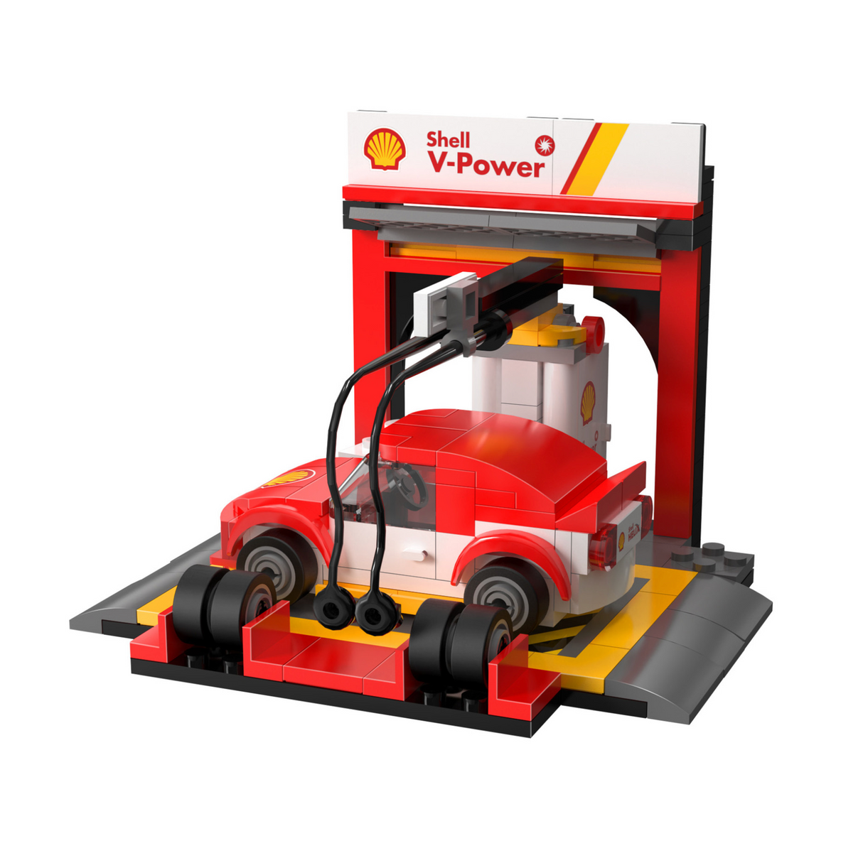 CaDA Shell Pit Stop Staging Station 237 Pieces Brick Model Kit C66035W