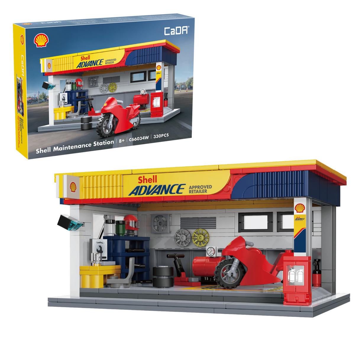 CaDA Shell Maintenance Service Station 330 Pieces Brick Model Kit C66034W