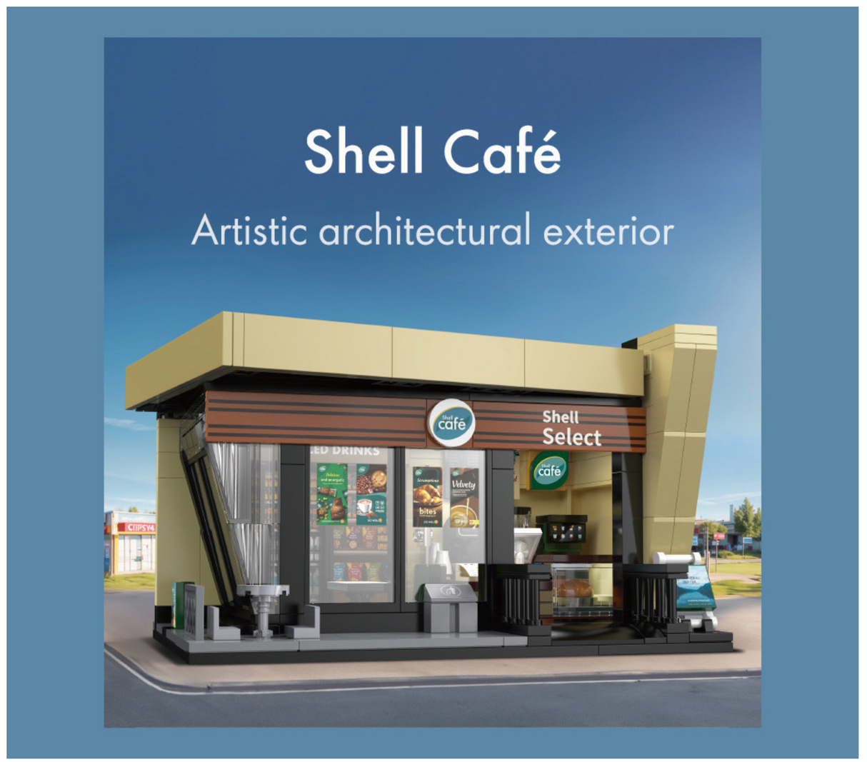 CaDA Shell Select Coffee Shop Café 351 Pieces Brick Model Kit C66033W
