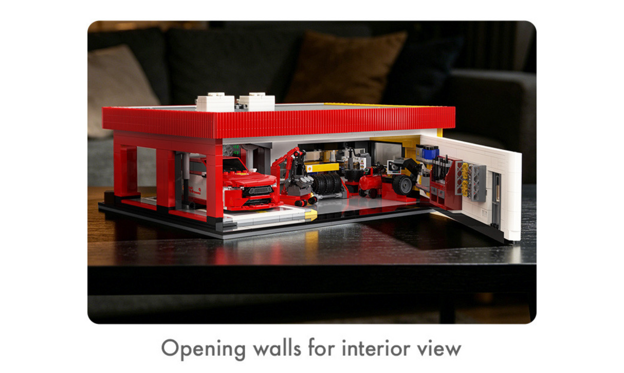 CaDA Shell Service Station with Car 1697 Pieces Brick Model Kit C66025W