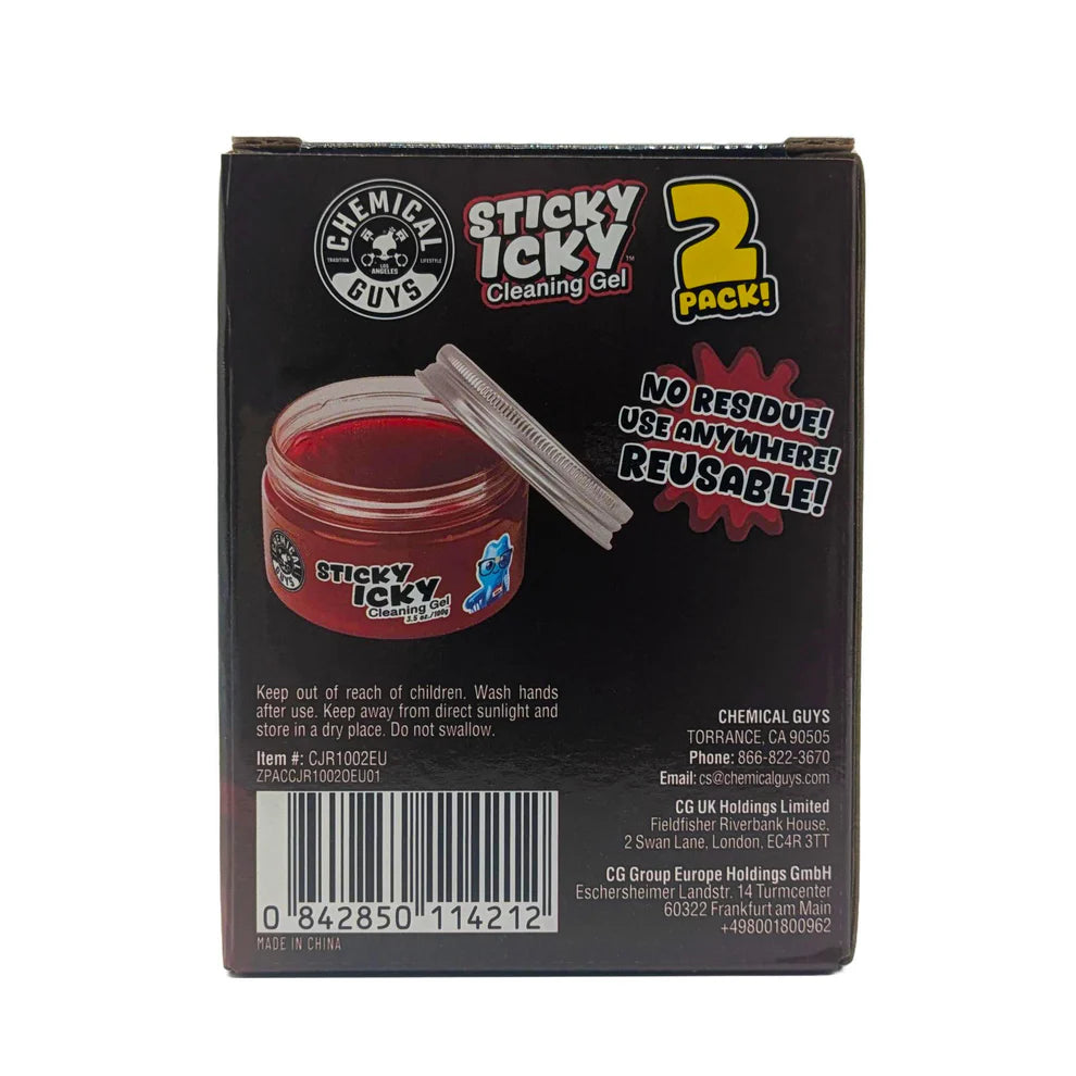 Chemical Guys Sticky Icky Car Cleaning Gel 2 Pack - Fun, Reusable - Strawberry