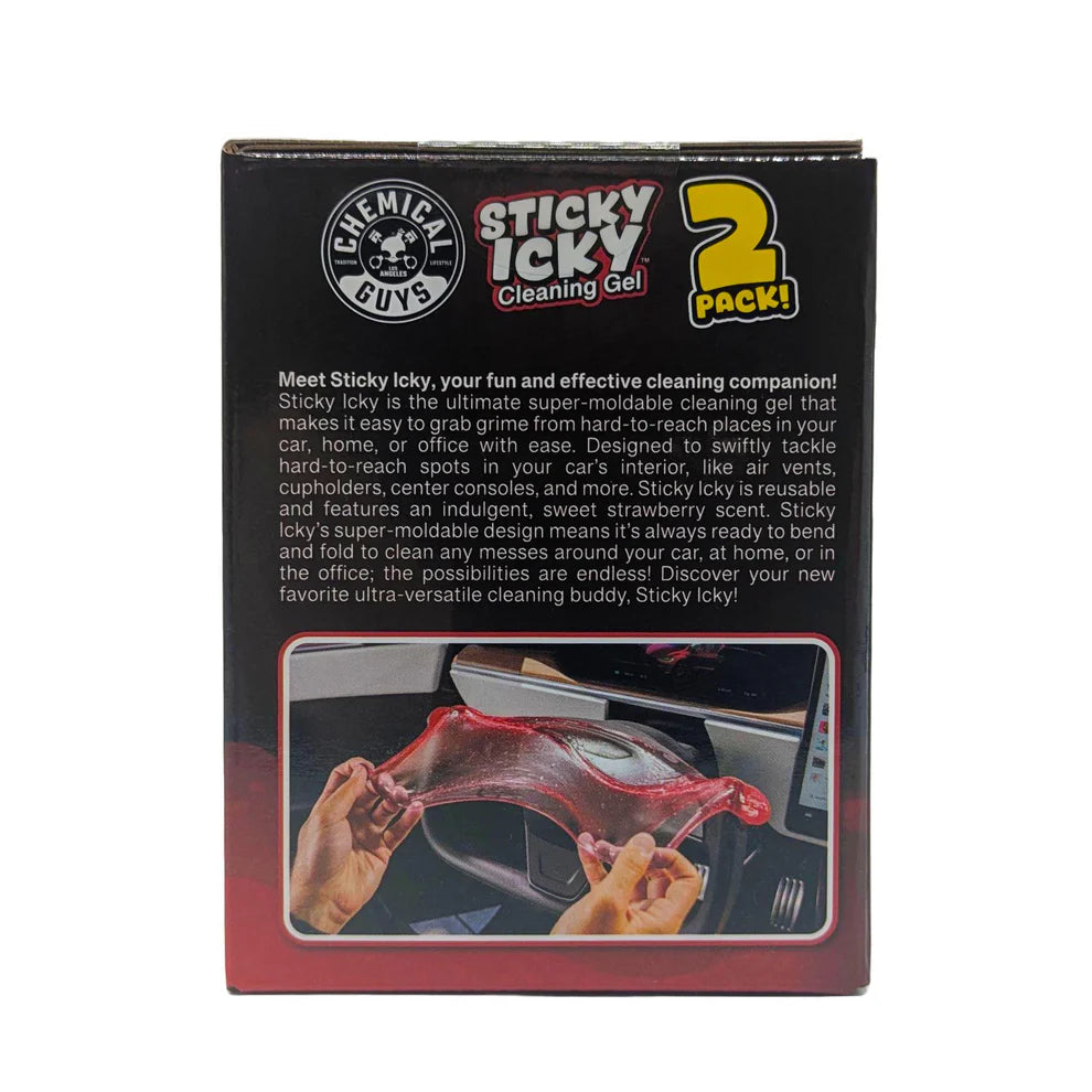 Chemical Guys Sticky Icky Car Cleaning Gel 2 Pack - Fun, Reusable - Strawberry