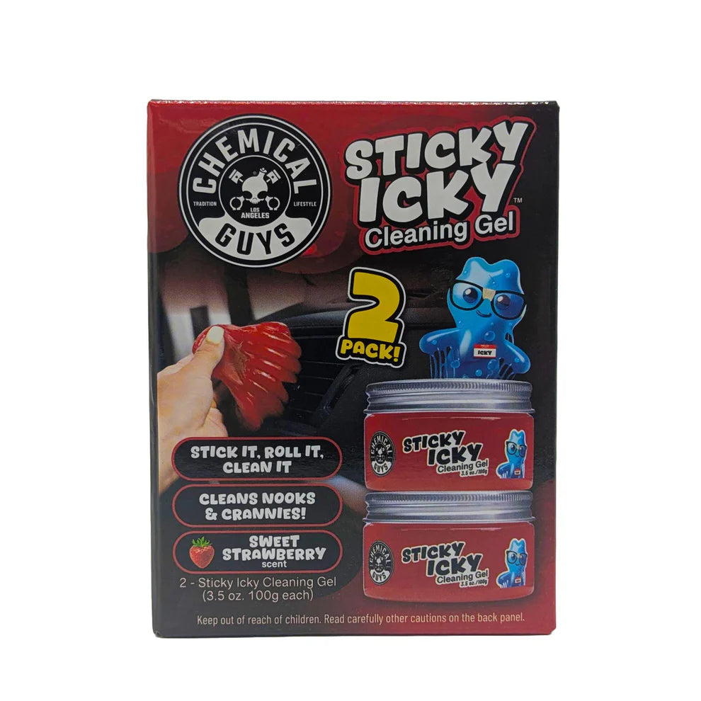 Chemical Guys Sticky Icky Car Cleaning Gel 2 Pack - Fun, Reusable - Strawberry