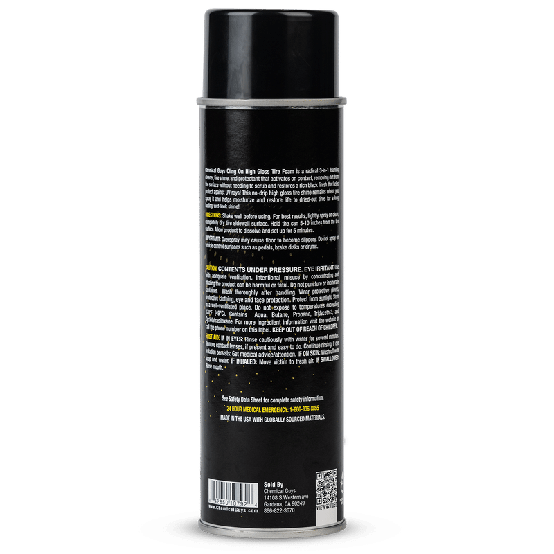 Chemical Guys Cling On Tire Foam High Gloss 3 in 1 Cleaner, Protectant & Dressing - 19oz