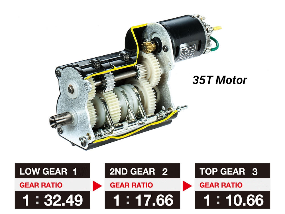 3 speed transmission with gear ratios