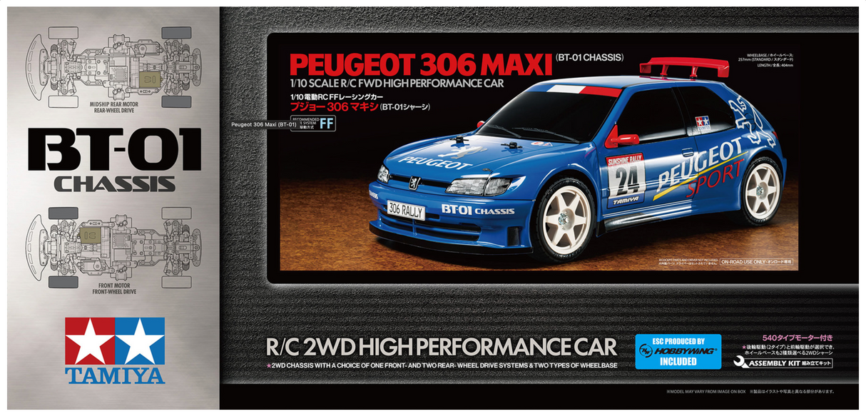 Tamiya RC Peugeot 306 Maxi - BT-01 - Item #58746