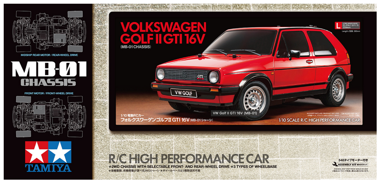 Tamiya RC VW Golf II GTI 16V - MB-01 - Item #58748