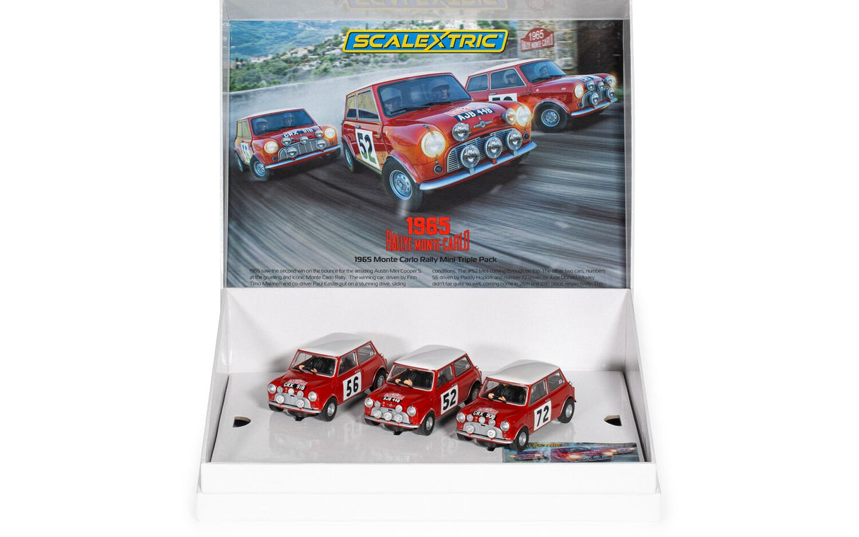 Scalextric 1965 Monte Carlo Rally Mini - Triple Car Pack - C4488A