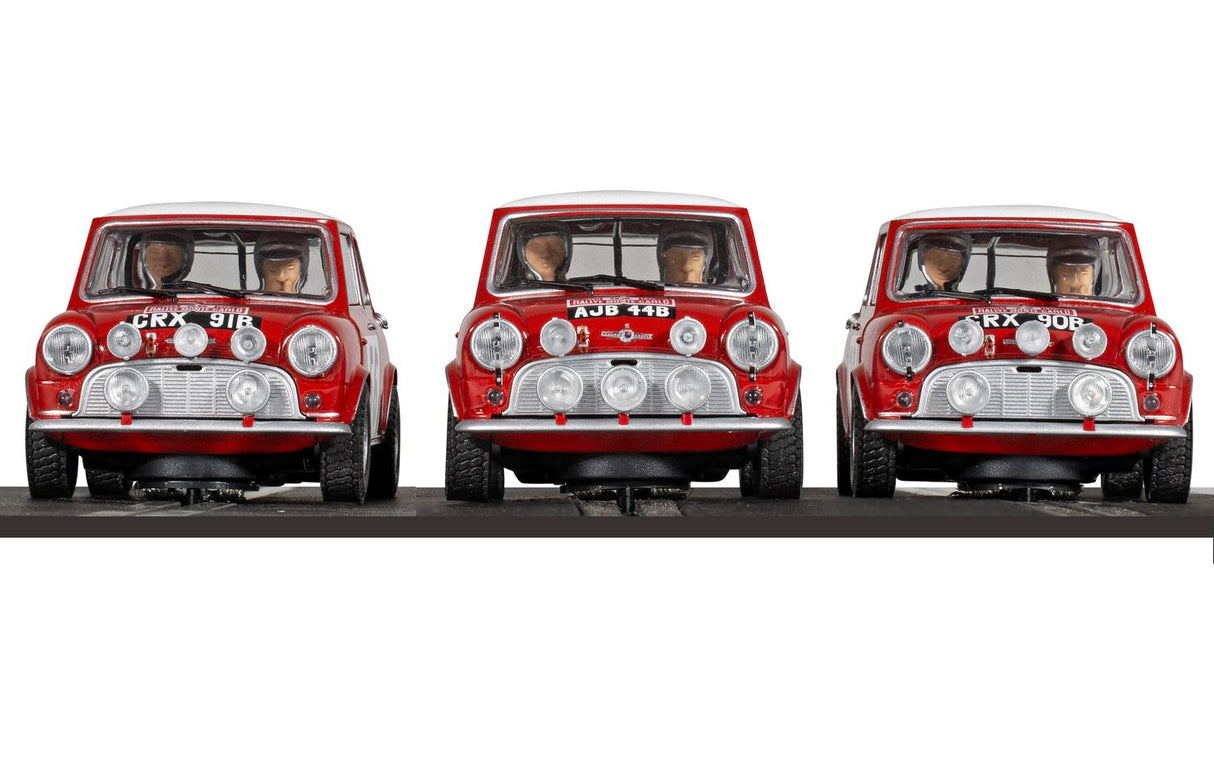 Scalextric 1965 Monte Carlo Rally Mini - Triple Car Pack - C4488A
