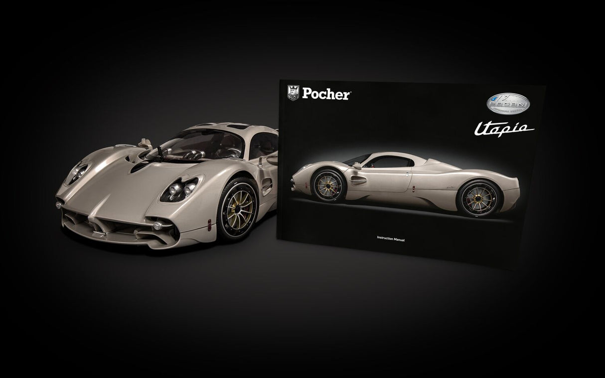 Pocher Pagani Utopia Coupé, Display Case & Instruction Manual Bundle - BUNDLEP04