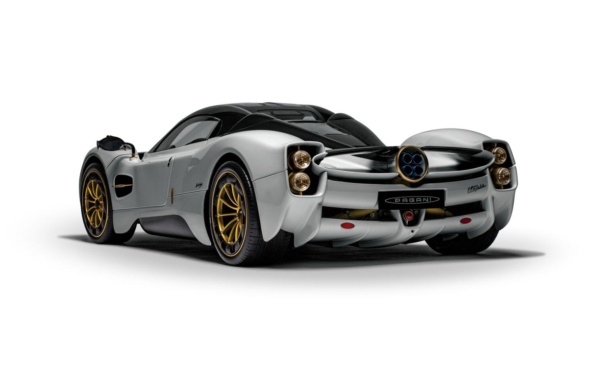 Pocher Pagani Utopia Coupé Bianco Perla, Display Case & Instruction Manual - 1:8 Scale Assembly Kit - BUNDLEP09