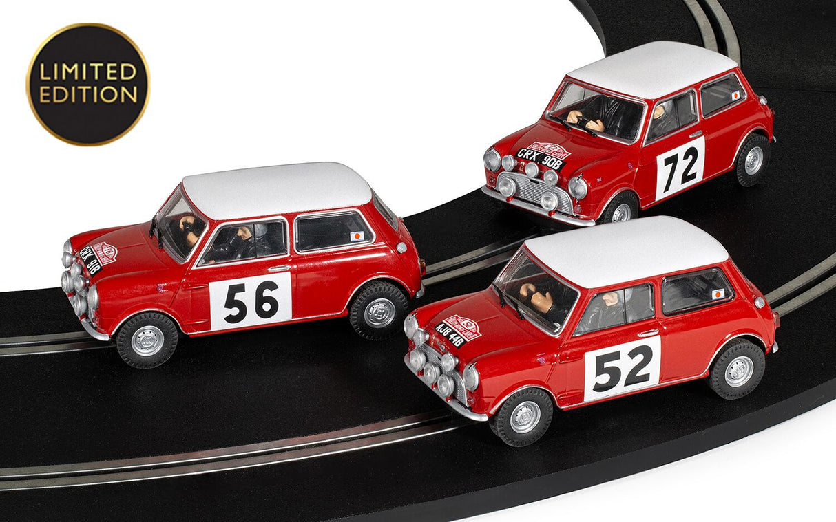 Scalextric 1965 Monte Carlo Rally Mini - Triple Car Pack - C4488A