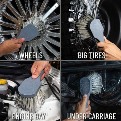 Chemical Guys Wheel Works Medium Duty Wheel & Body Brush - Grey