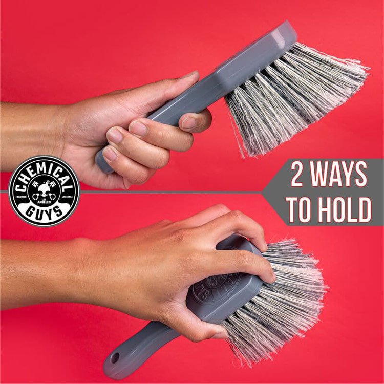 Chemical Guys Wheel Works Medium Duty Wheel & Body Brush - Grey