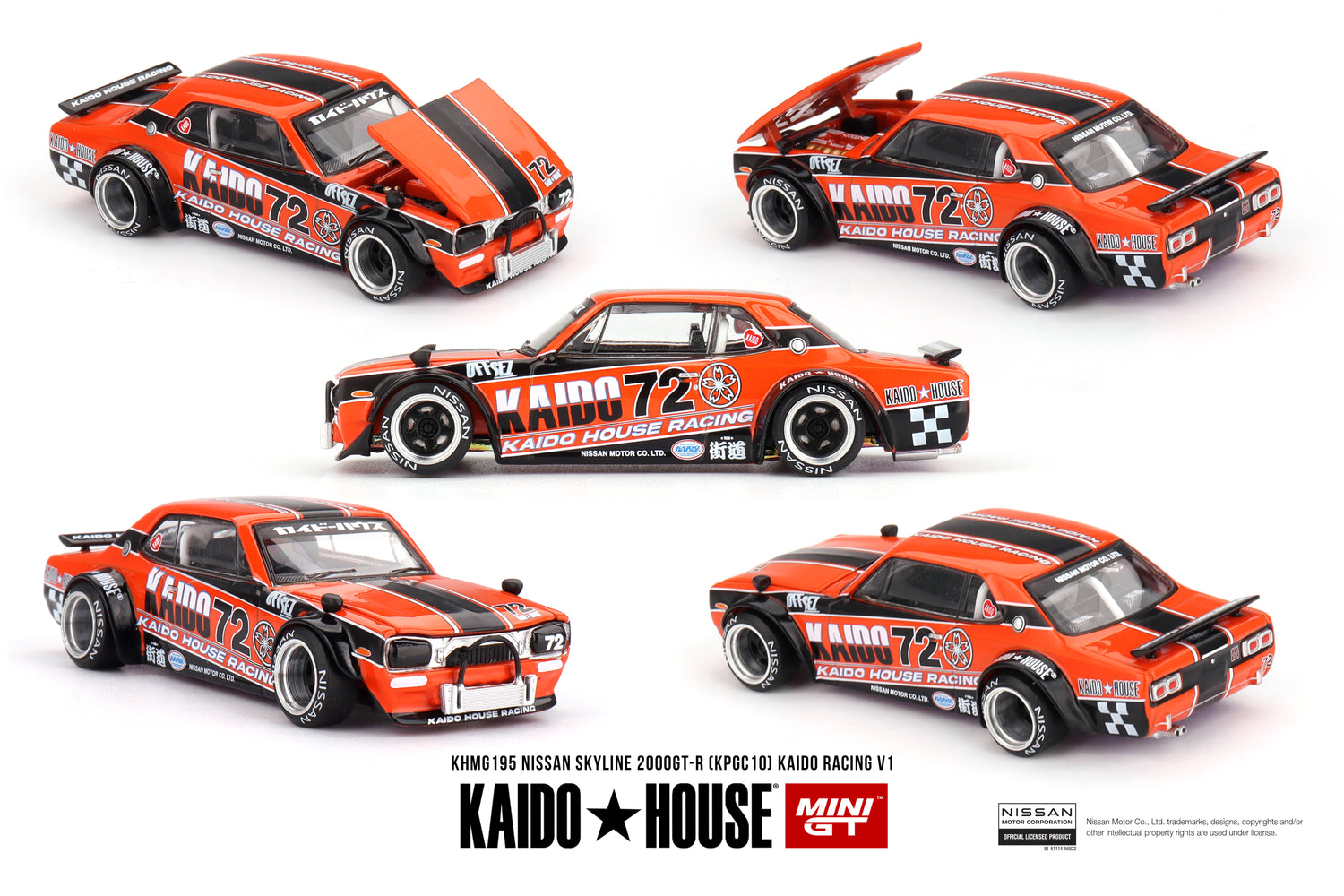 Mini GT Kaido House Nissan Skyline 2000GT-R (KPGC10) Kaido Racing V1 1:64 - KHMG195