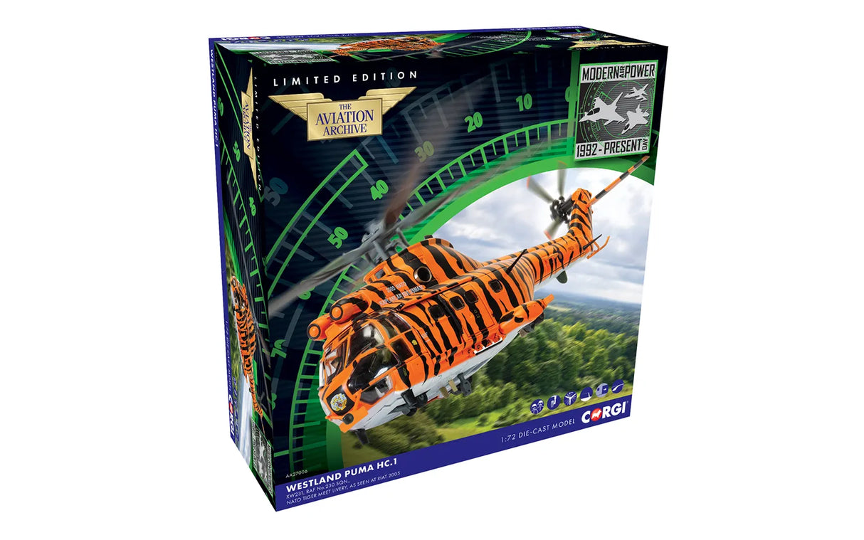 Corgi Westland Puma HC-1 - RAF No.230 Sqn - NATO Tiger Meet Livery - AA27006