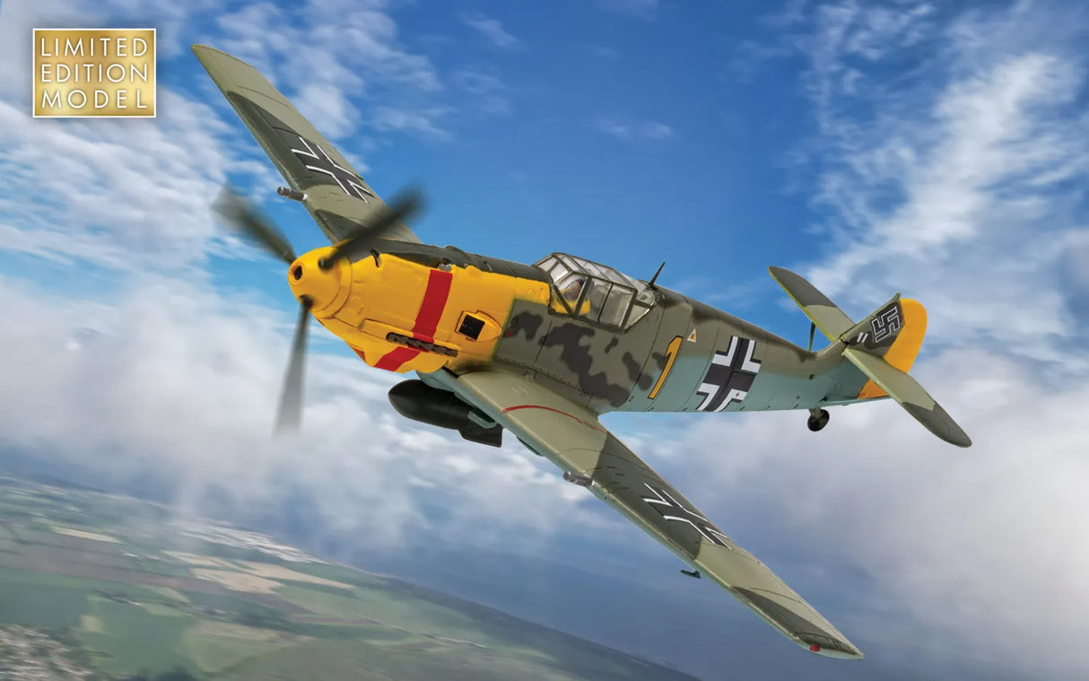 Corgi Messerschmitt Me109E-4/B 'Yellow 1' - Oberleutnant Walter Rupp (Battle of Britain 85) - AA28009
